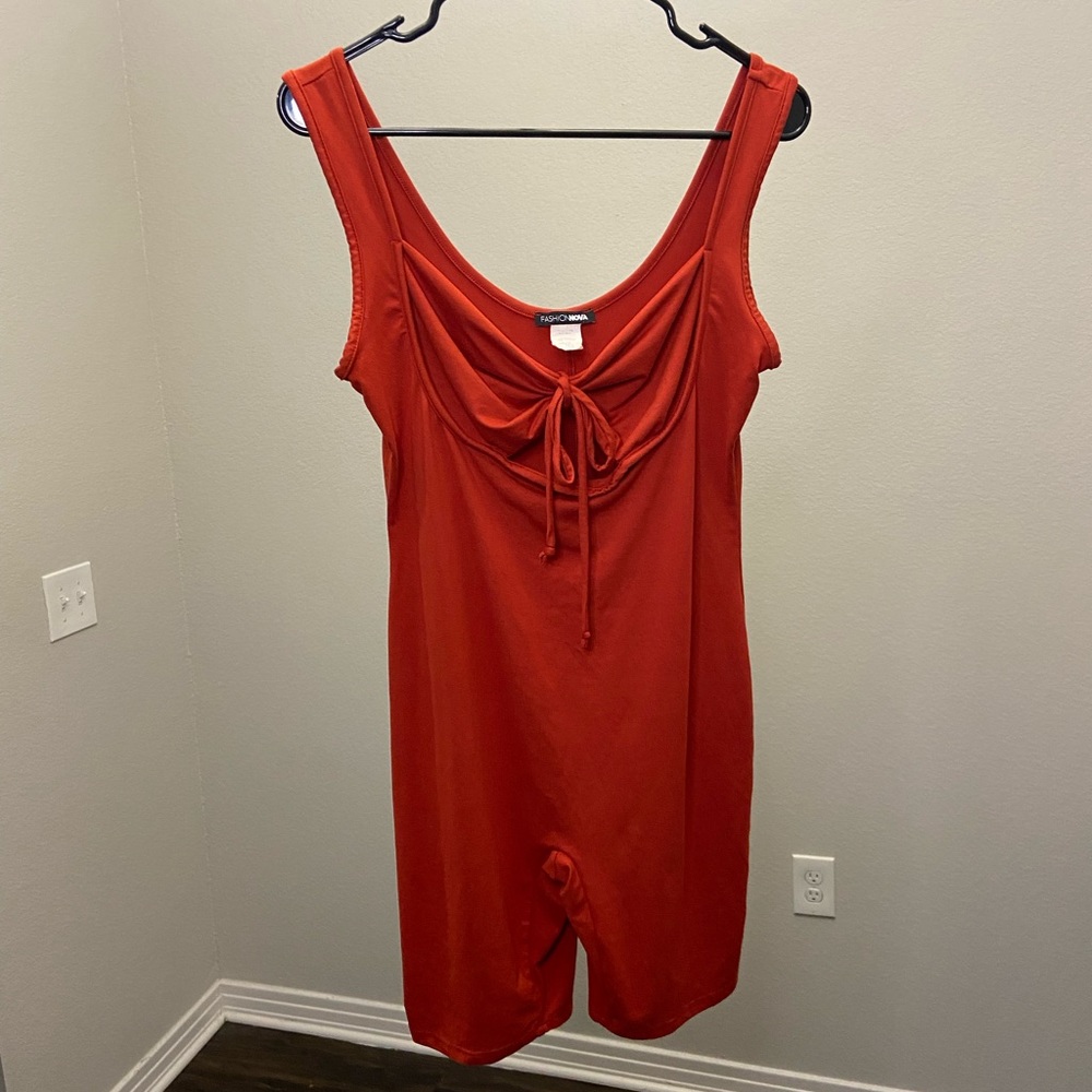 Fashion Nova Rust/Burnt Orange Romper